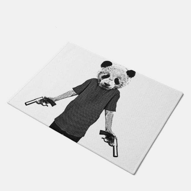 Killer panda doormat (Angled)