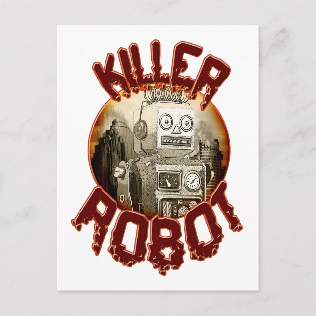 Killer Robot Postcard (Front)