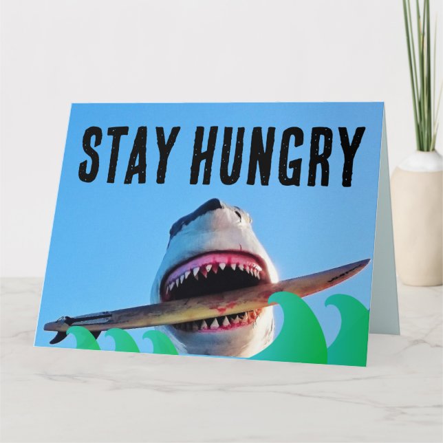  KILLER SHARK ATTACK BIRTHDAY BIG GREETING CARDS (Front)
