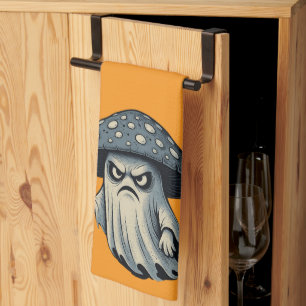 Killer 'Shroom – Spooky Ghost with Knife Kitchen Towel