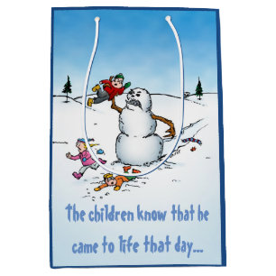 Killer Snowman Drôle Carton de Noël Sac cadeau