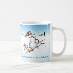 Killer Snowman Funny Cartoon Coffee Mug