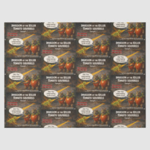 Killer Tomato Squirrels Tissue Paper