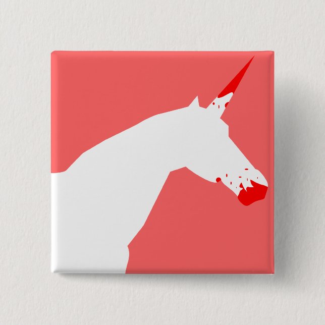 Killer Unicorns (Image Only) 2 Inch Square Button (Front)