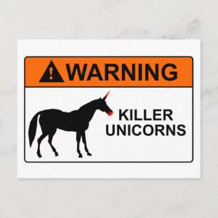 Killer Unicorns Postcard