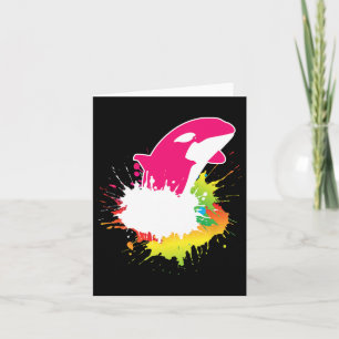 Killer Whale Animal Gift Sea Creatures Colourful O Card