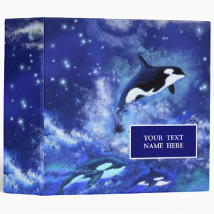 Killer Whale Binder Personalized Custom Text