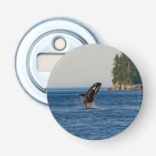 Killer Whale Breaching out of Ocean Water Bottle Opener