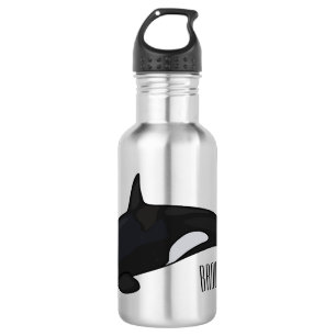 Killer whale cartoon illustration 532 ml water bottle