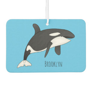 Killer whale cartoon illustration  air freshener