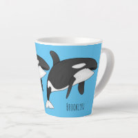 Killer whale cartoon illustration