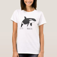 Killer whale cartoon illustration