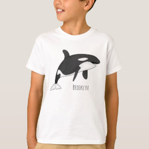 Killer whale cartoon illustration T-Shirt