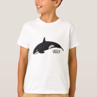 Killer whale cartoon illustration