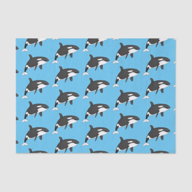 Killer whale cartoon illustration  tissue paper (Front)