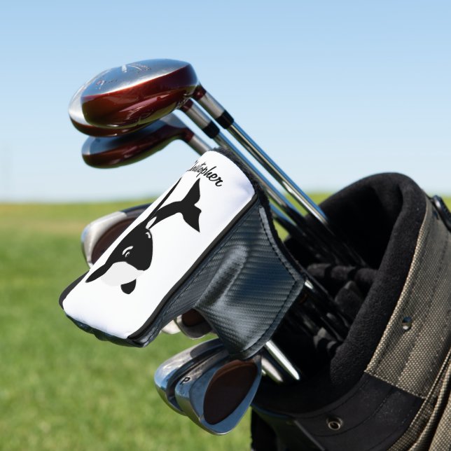 Killer Whale Design Golf Head Cover (In Situ)