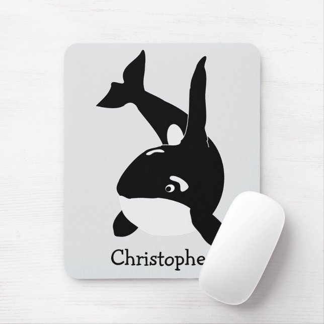 Killer Whale Design Mouse Pad (With Mouse)