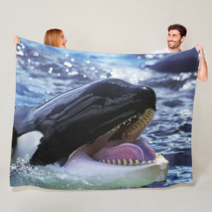 KILLER WHALE FLEECE BLANKET