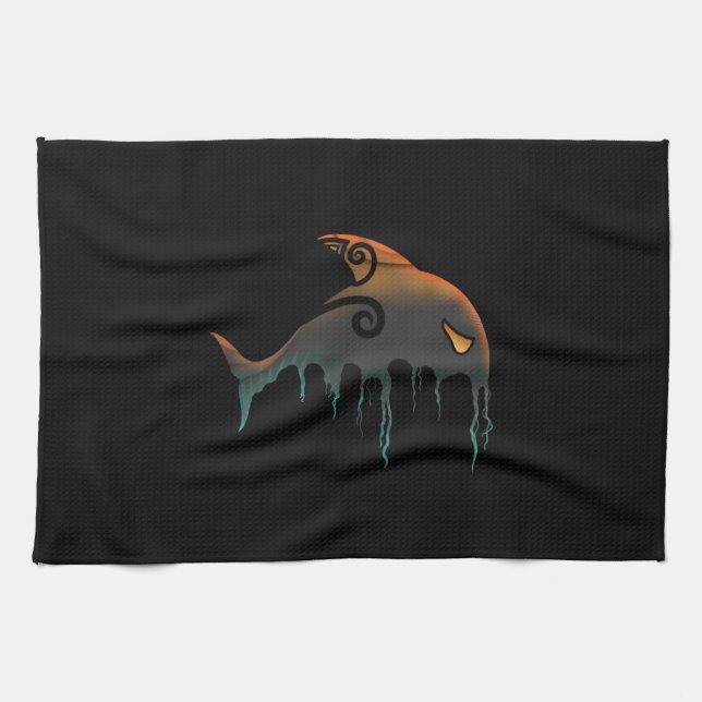 killer whale Halloween Kitchen Towel (Horizontal)