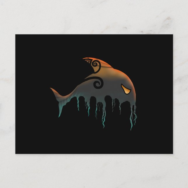 killer whale Halloween Postcard (Front)