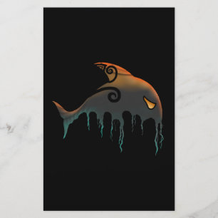 killer whale Halloween Stationery