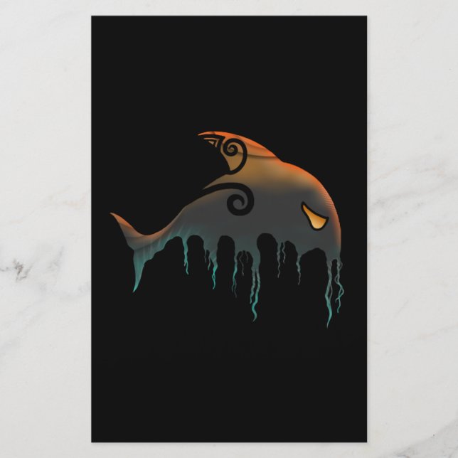 killer whale Halloween Stationery (Front)