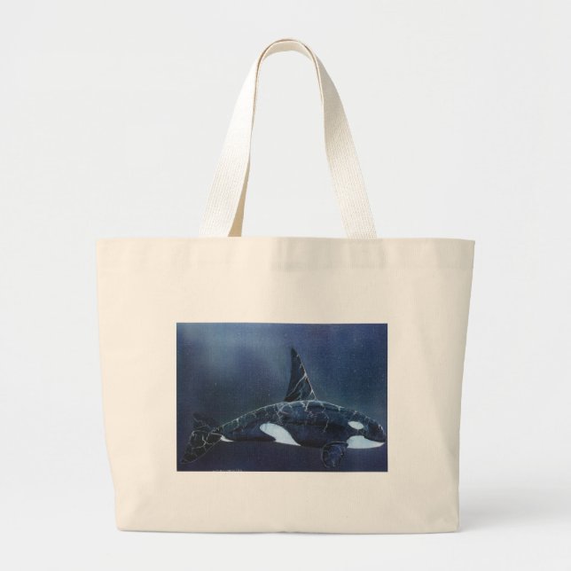 Killer Whale Large Tote Bag (Front)