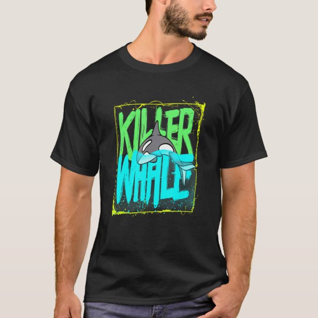 Killer Whale Ocean Orcas T-Shirt (Front)