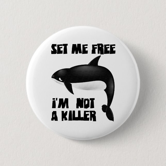 Killer Whale - Orca 2 Inch Round Button (Front)