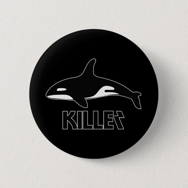 Killer Whale Orca of Death 2 Inch Round Button (Front)