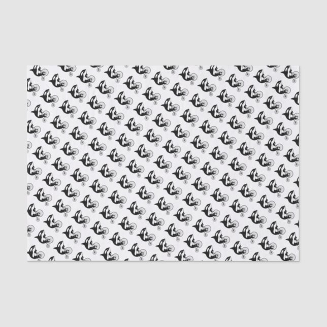 Killer Whale Orca on Bike Tissue Paper (Front)