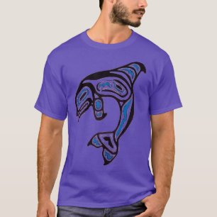 Killer Whale Orca Pacific NW Native American India T-Shirt