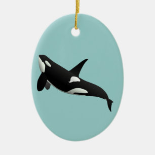 Killer Whale, Orcinus Orca Ceramic Ornament