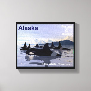 Killer Whales - Alaska Postage Canvas Print