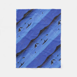 Killer Whales Fleece Blanket