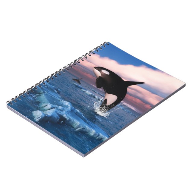 Killer Whales In The Arctic Ocean Notebook (Left Side)