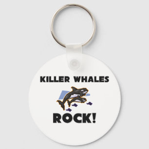 Killer Whales Rock Keychain