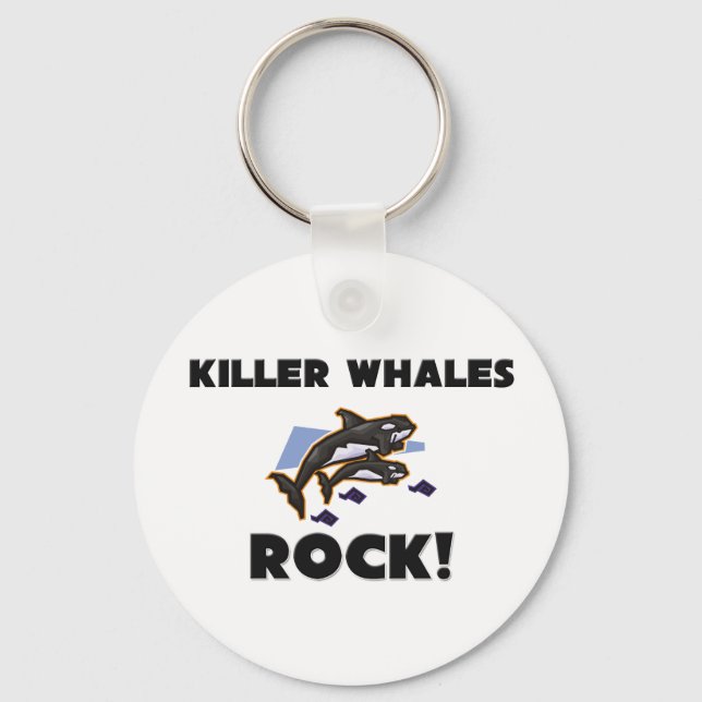 Killer Whales Rock Keychain (Front)