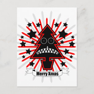Killer Xmas Tree Holiday Postcard