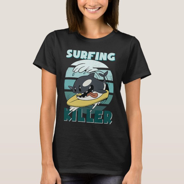 Killerwal Surf Ocean  Men's Boys Children's Orca T-Shirt (Front)