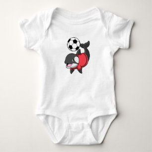 Killerwhale as Soccer player with Soccer Baby Bodysuit