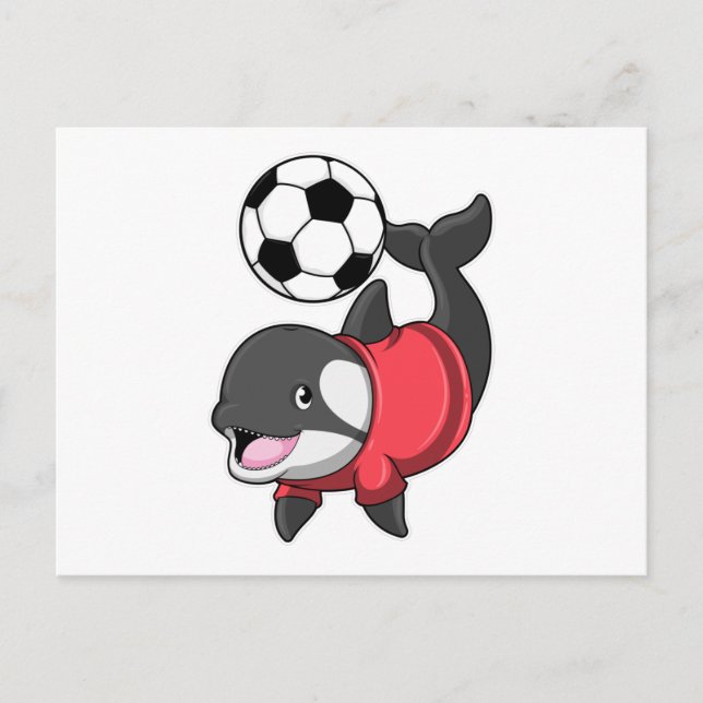 Killerwhale as Soccer player with Soccer Postcard (Front)