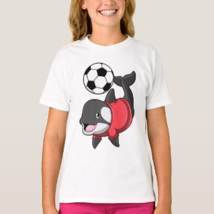 Killerwhale as Soccer player with Soccer T-Shirt