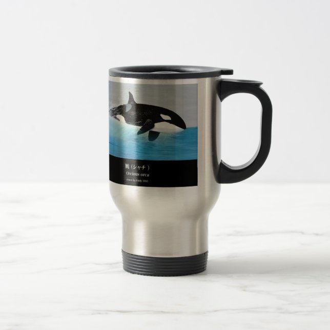 Killerwhale , Orcinus orca Travel Mug (Right)