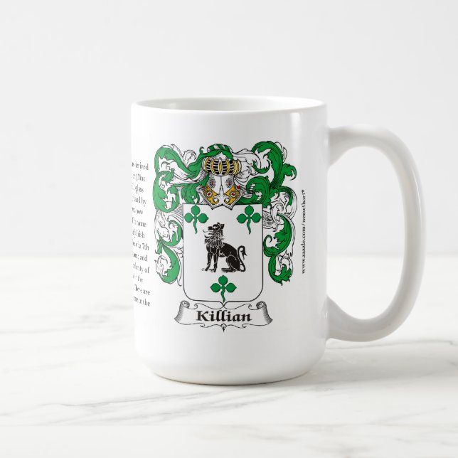 Killian, the Origin, the Meaning and the Crest Coffee Mug (Right)