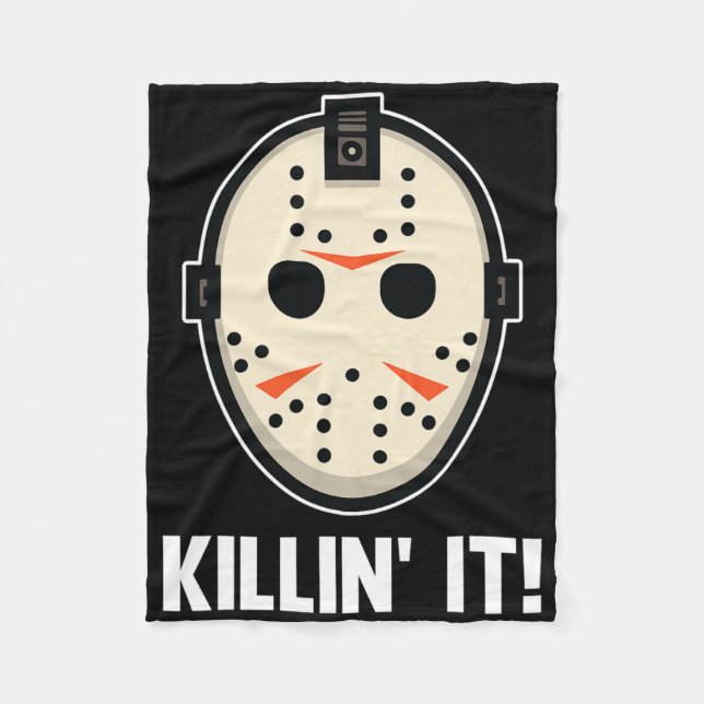Killin It Lazy Diy Halloween Costume Fun Horror Mo Fleece Blanket (Front)
