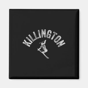 Killington Ski Vintage Skiing Vermont Cool Skier V Magnet