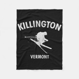 Killington Skiing Tee Vermont Ski Fleece Blanket