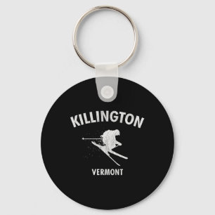 Killington Skiing Tee Vermont Ski Keychain