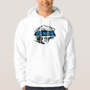 Killington Vermont blue black ski logo guys hoodie